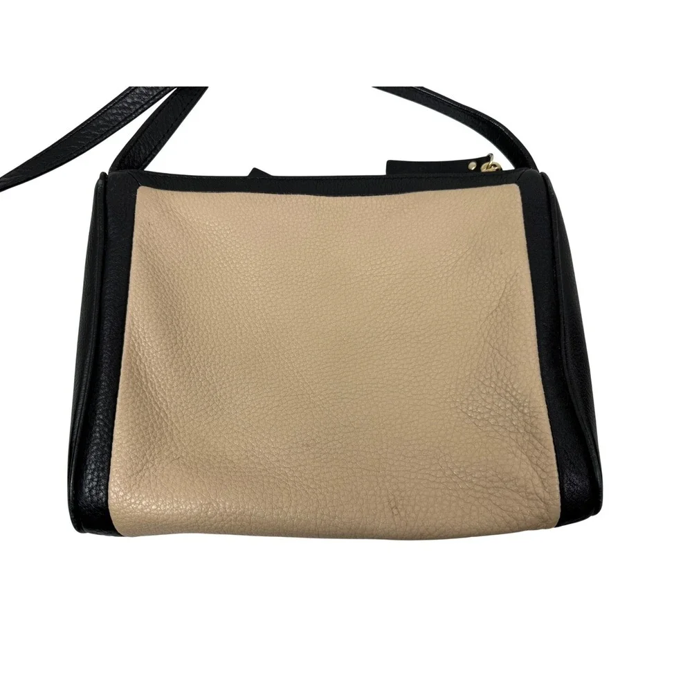 Kate Spade New York Colorblock Crossbody, Taupe and Black, 100% Cow Leather
